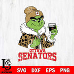 Ottawa Senators Boujee Grinch Leopard Christmas Cut Files, Cricut,Christmas Svg Dxf Eps Png file , Digital Download