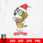 Ottawa Senators Christmas Bluey Honey Sport Svg, Christmas Svg , NHL svg , Digital Download, dxf eps png pdf file