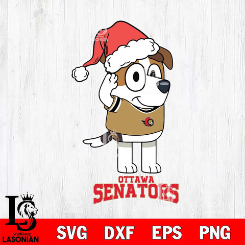 Ottawa Senators Christmas Bluey Jack Sport Svg, Christmas Svg , NHL svg , Digital Download, dxf eps png pdf file