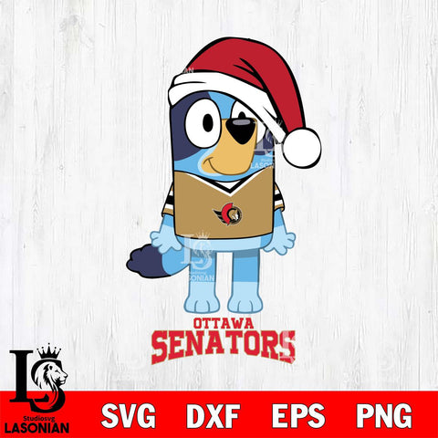 Ottawa Senators Christmas Bluey Sport Svg, Christmas Svg , NHL svg , Digital Download, dxf eps png pdf file