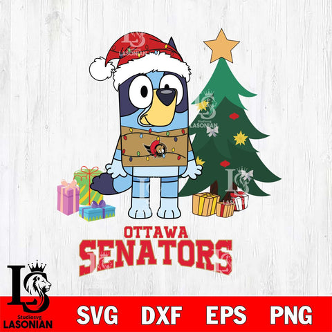 Ottawa Senators Christmas Bluey Tree Sport Svg, Christmas Svg , NHL svg , Digital Download, dxf eps png pdf file