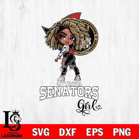 Ottawa Senators Fan Girl Svg Eps Dxf Png File, Digital Download, Instant Download