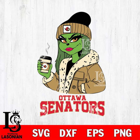 Ottawa Senators Girls Grinch Bougie Svg Eps Dxf Png File, Digital Download, Instant Download