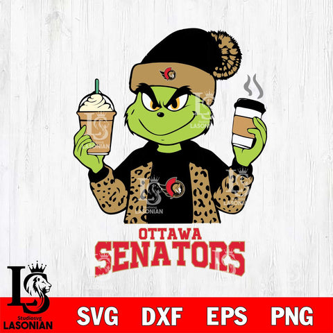 Ottawa Senators Grinch 2 coffee Svg Eps Dxf Png File, Digital Download, Instant Download