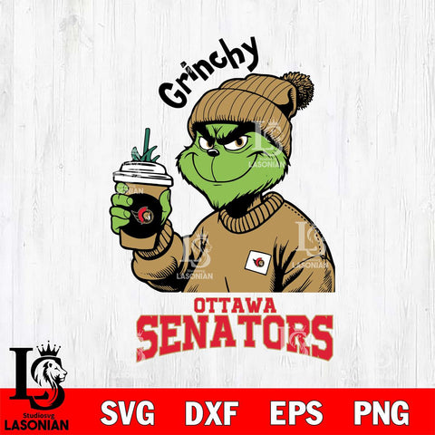 Ottawa Senators Grinchy Bougie Christmas Cut Files, Cricut,Christmas Svg Dxf Eps Png file , Digital Download