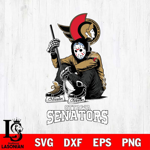 Ottawa Senators NHL Jason Voorhees Halloween SVG Svg Eps Dxf Png File, Digital Download, Instant Download