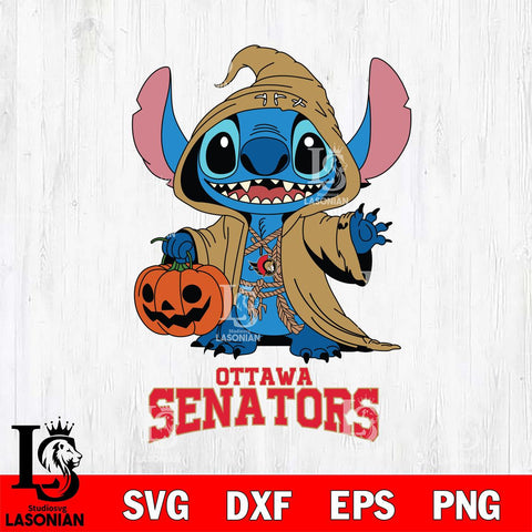 Ottawa Senators Stitch Horror Svg Eps Dxf Png File, NHL svg, Digital Download, Instant Download