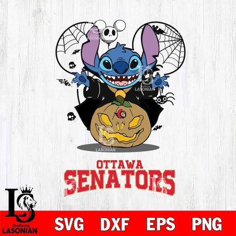 Ottawa Senators Stitch Horror Halloween Svg Eps Dxf Png File, Digital Download, Instant Download