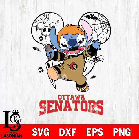 Ottawa Senators Stitch Michael Halloween Svg Eps Dxf Png File, Digital Download, Instant Download