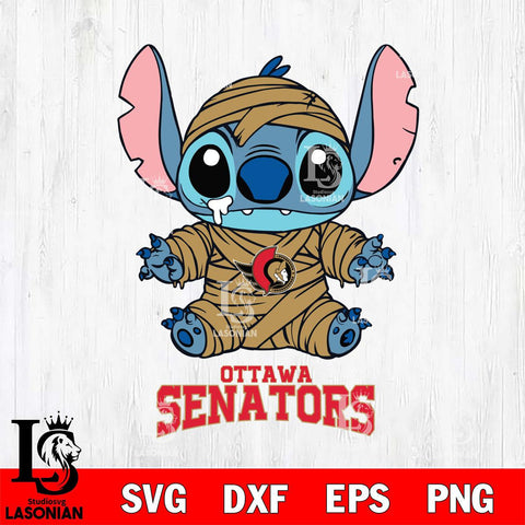 Ottawa Senators Stitch Mummy Svg Eps Dxf Png File, NHL svg, Digital Download, Instant Download