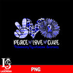 Peace Love Cure Pulmonaary hypertension awaeness Svg Eps Dxf Png File, Digital Download, Instant Download