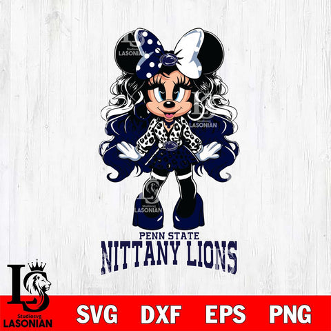 Penn State Nittany Lions Beauty Minnie Mouse Svg Eps Dxf Png File, Digital Download, Instant Download