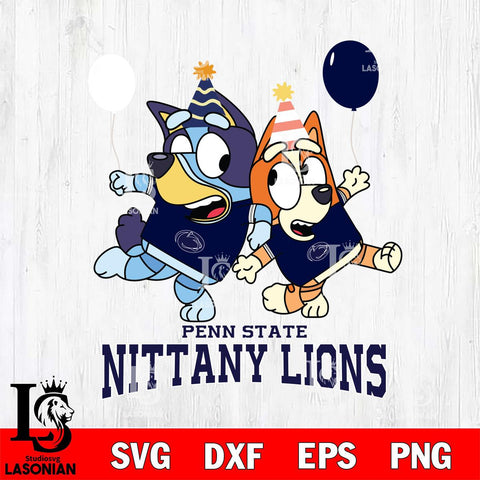 Penn State Nittany Lions Bluey & Bingo 2 Svg Eps Dxf Png File, NCAA svg, Digital Download, Instant Download