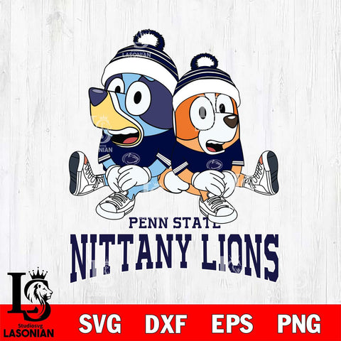 Penn State Nittany Lions Bluey & Bingo 8 Svg Eps Dxf Png File, NCAA svg, Digital Download, Instant Download