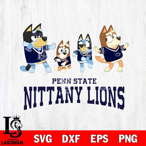 Penn State Nittany Lions Bluey Dance Mode Squats Svg Eps Dxf Png File, Digital Download, Instant Download