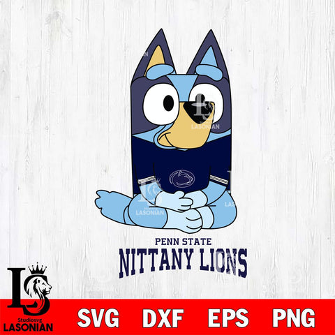 Penn State Nittany Lions Bluey Styles Football Svg Eps Dxf Png File,NCAA Svg Files,Bluey svg ,Digital Download ,Instant Download, Cricut File