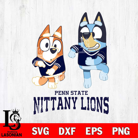 Penn State Nittany Lions Bluey with Chilli Dance Svg Eps Dxf Png File, Digital Download, Instant Download