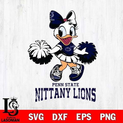 Penn State Nittany Lions Daisy Duck Cheerleader Disney, Svg Eps Dxf Png File, Digital Download