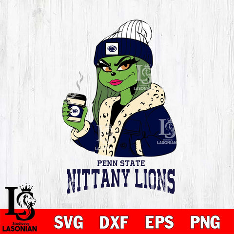 Penn State Nittany Lions Girls Grinch Bougie Svg Eps Dxf Png File, Digital Download, Instant Download