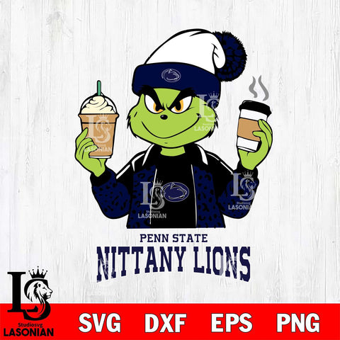 Penn State Nittany Lions Grinch 2 coffee Svg Eps Dxf Png File, Digital Download, Instant Download