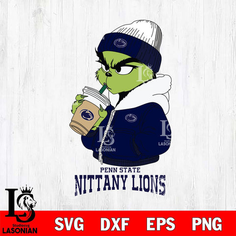 Penn State Nittany Lions Grinch Bougie Sport Svg Eps Dxf Png File, Digital Download, Instant Download