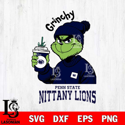 Penn State Nittany Lions Grinchy Bougie Christmas Cut Files Cricut, Svg Dxf Eps Png file, Digital download , Silhouette