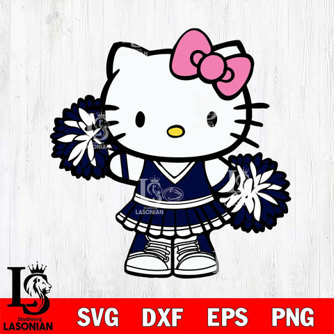 Penn State Nittany Lions Hello Kitty Cheerleader 11 Svg Eps Dxf Png File, Digital Download, Instant Download