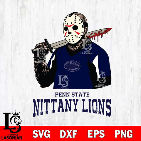 Penn State Nittany Lions Jason Voorhees 11 Svg Eps Dxf Png File, Digital Download