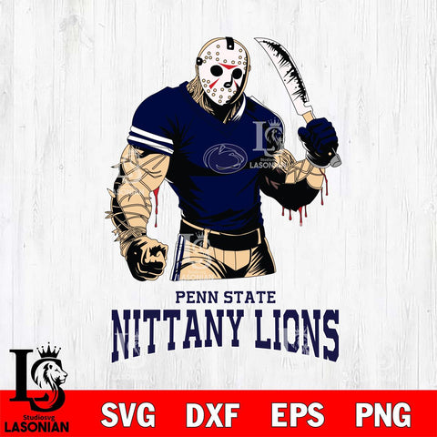 Penn State Nittany Lions Jason Voorhees Svg Eps Dxf Png File, Digital Download