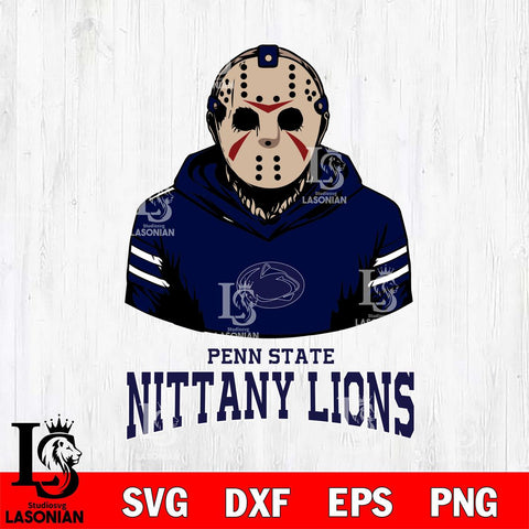 Penn State Nittany Lions Jason Voorhees 4 Svg Eps Dxf Png File, Digital Download