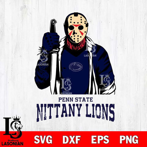 Penn State Nittany Lions Jason Voorhees 6 Svg Eps Dxf Png File, Digital Download