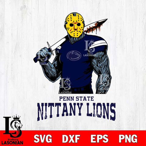 Penn State Nittany Lions Jason Voorhees 7 Svg Eps Dxf Png File, Digital Download