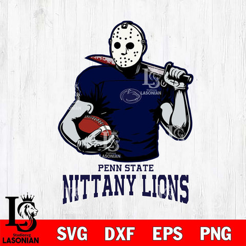 Penn State Nittany Lions Jason Voorhees 9 Svg Eps Dxf Png File, Digital Download