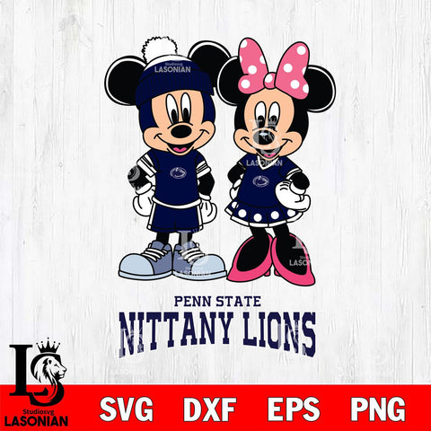 Penn State Nittany Lions Mickey Minnie Mouse Pink Svg Eps Dxf Png File, NCAA svg , File Cut , Digital Download , Instant Download, Cut Svg Files