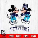 Penn State Nittany Lions Mickey Minnie Valentine Rugby Svg Eps Dxf Png File, Digital Download ,Instant Download, Cricut File