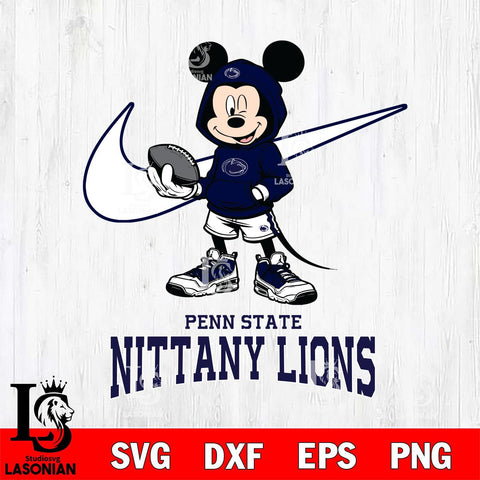 Penn State Nittany Lions Mikey Mouse Disney NIKE, Svg Eps Dxf Png File, Digital Download