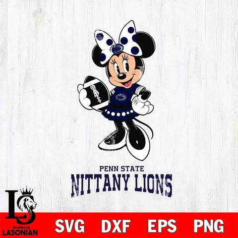 Penn State Nittany Lions Minnie Mouse, Svg Eps Dxf Png File, Digital Download