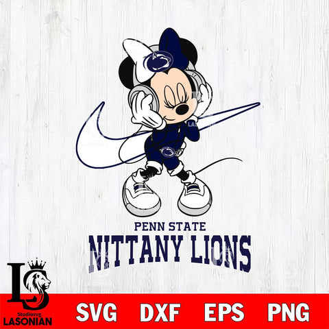 Penn State Nittany Lions Minnie Mouse Dancing NIKE, Svg Eps Dxf Png File, Digital Download