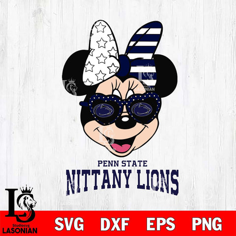 Penn State Nittany Lions Minnie Mouse Love 2, Svg Eps Dxf Png File, Digital Download