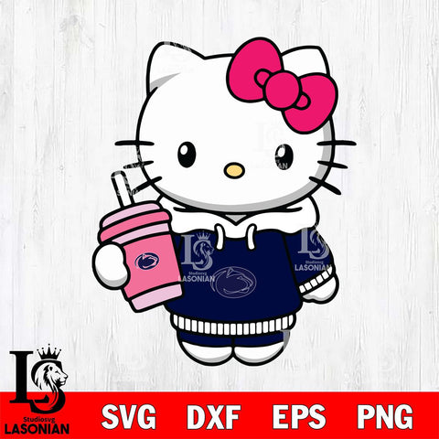 Penn State Nittany Lions Pretty Hello Kitty Svg Eps Dxf Png File, Digital Download, Instant Download