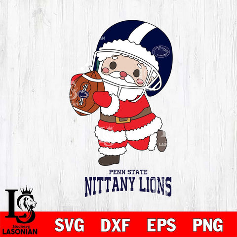 Penn State Nittany Lions Santa Claus Cute Svg dxf eps png pdf file,NCAA svg,Digital Download,Cricut file