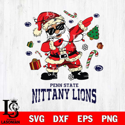 Penn State Nittany Lions Santa Claus Football Svg dxf eps png pdf file,NCAA svg,Digital Download,Cricut file