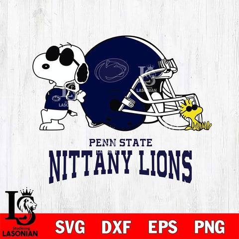 Penn State Nittany Lions Snoopy Sport 2 Svg Eps Dxf Png File, Digital Download