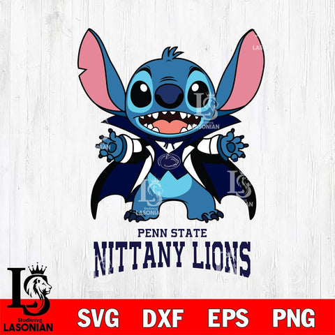 Penn State Nittany Lions Stitch Vampire halloween Svg Eps Dxf Png File, NCAA svg, Digital Download, Instant Download