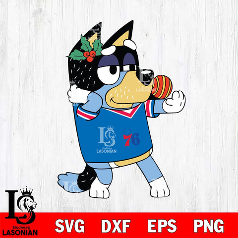 Philadelphia 76ers Bandit Heeler Christmas Svg Eps Dxf Png File, Digital Download, Instant Download