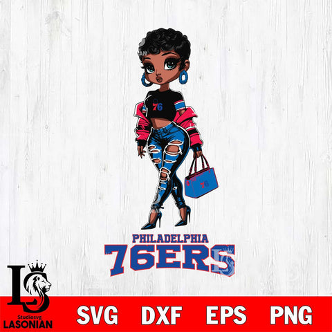 Philadelphia 76ers Beautiful Black Fan Girl