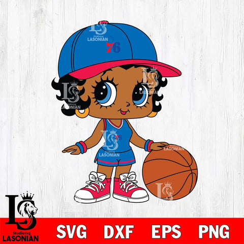 Philadelphia 76ers Betty Boop NBA 9 Svg Eps Dxf Png File, NBA svg, Digital Download, Instant Download