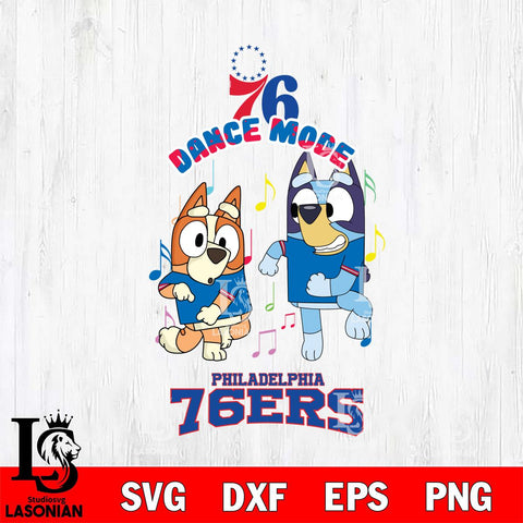 Philadelphia 76ers Bluey Bingo Svg Eps Dxf Png File, NBA svg, Digital Download, Instant Download