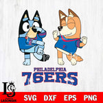 Philadelphia 76ers Bluey Chilli Sport Svg Eps Dxf Png File, Digital Download, Instant Download