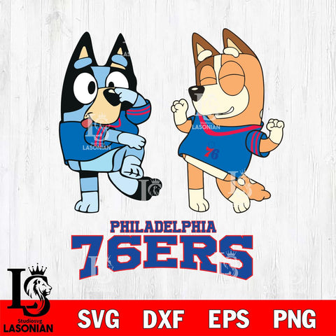 Philadelphia 76ers Bluey Chilli Sport Svg Eps Dxf Png File, Digital Download, Instant Download